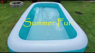 Intex Swim Center Family Inflatable Pool Set Up and Review [upl. by Navert]