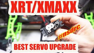 TRAXXAS XRTXMAXX BEST SERVO UPGRADE NSDRC RS1 5 Gear Exotek Servo horn [upl. by Dnalyr]