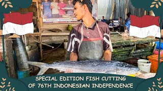 INDONESIAN INDEPENDENCE DAY FOOD 🇮🇩🔪🔥🐟  FISH CUTS EDITION ON INDONESIAS 79TH INDEPENDENCE DAY [upl. by Cavuoto602]