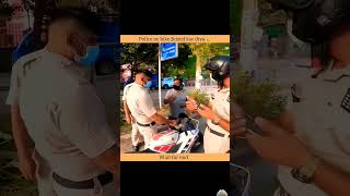 Police nr pakad li automobile bikerreaction motovlog girlsreactiononsuperbike police superbike [upl. by Kassie899]