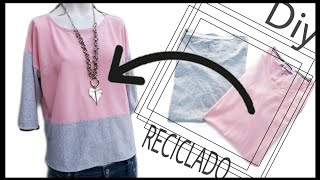 RECICLADO DE 2 REMERAS O CAMISETAS  Fabiana Marquesini  246 [upl. by Niahs270]