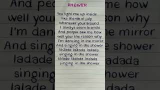 Becky G  SHOWER Lyrics REQUESTED lyrics beckyg shorts shortsfeed youtubeshorts [upl. by Eigram]