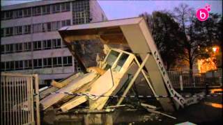 Bâtiment effondré Lycée Jean Monnet à Uccle [upl. by Emyle]