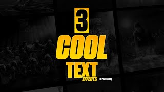 3 COOL TEXT EFFECTS IN PHOTOSHOP [upl. by Doris295]