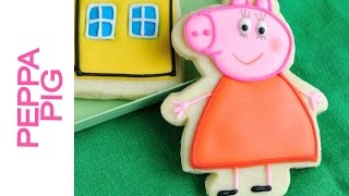 PEPPA PIG COOKIES DECORATING WITH ROYAL ICING [upl. by Yaj]