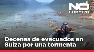 NO COMMENT Una tormenta fuerza la evacuación de decenas de personas en el cantón suizo de Berna [upl. by Anilecram]