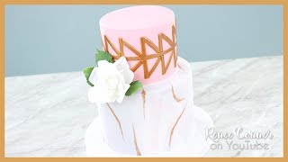 Geometric amp Marble Effect Cake  Renee Conner [upl. by Kalle]