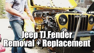 Jeep Wrangler TJ Fender Removal and Replacement 1997  2006  TJ Fender Replacement [upl. by Farrison182]