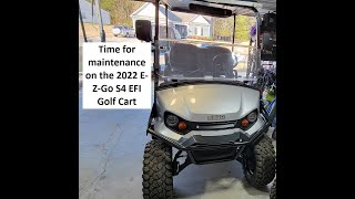 Performing Maintenance on the 2022 EZGo S4 EFI Golf Cart [upl. by Atnaloj108]