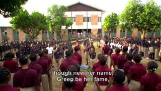 Students at Ricks Institute in Liberia Sing their National Anthem [upl. by Aivitnahs129]