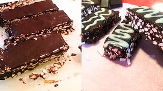 Easy NoBake Chocolate Puffed Rice Bars [upl. by Ekud]