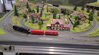 NOCH Z gauge two trains briefcase layout quotMeranquot Euro Model Trains exclusive EMTZ structures [upl. by Ttevi]