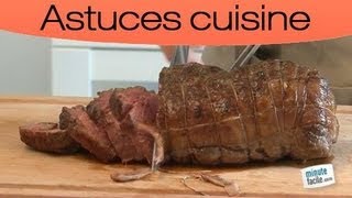 Cuisine  Astuces pour découper un rôti [upl. by Lennahs]