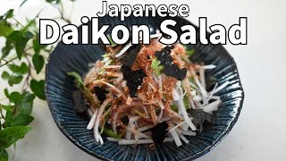 Daikon Salad with Sesame Dressing  Japanese Popular and Healthy Salad Recipe [upl. by Leboff628]