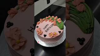 cake flowers rose trending viralvideo cakedecoration simple happy birtjdaywishes ytshort [upl. by Damas]