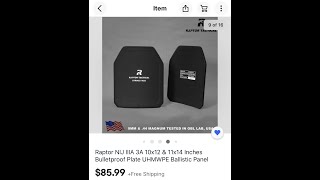 Product Review Raptor UHMWPE plastic body armor 20211009 [upl. by Laurin]