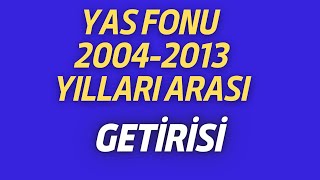 YAS FONU 20042013 YILLARI GETİRİSİ [upl. by Reiser220]