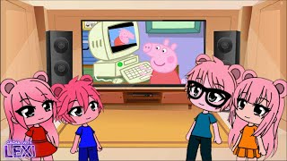 Gacha Club 🐷 Peppa Pig Family Reacts to Piggy Memes Part 3 Gacha Life [upl. by Nylasej]