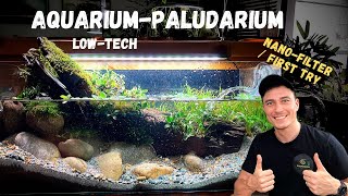 AQUARIUMPALUDARIUM  FIRST TRY OF NANO FILTER [upl. by Roel52]