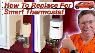 How to Install a Smart Radiator Thermostat amp Replace an Old Valve with a Thermostatic Valve [upl. by Coral96]