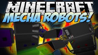 Minecraft  MECHA ROBOTS Insane Battle Robots  Mod Showcase [upl. by Ahseiat995]