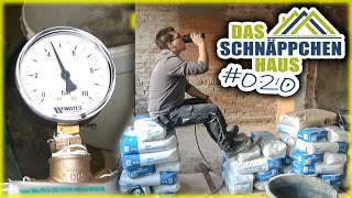 SAUBERKEITSSCHICHT betonieren amp WASSERLEITUNG abdrücken  SCHNÄPPCHENHAUS 020  Home Build Solution [upl. by Allcot]