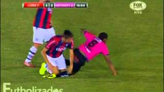 Expulsión de Daniel Angulo Cerro Porteño  Independiente del Valle Copa Sudamericana 2014 [upl. by Revolc100]