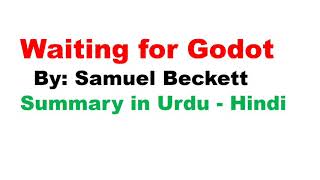 Waiting for Godot summary in Urdu Hindi [upl. by Miltie]