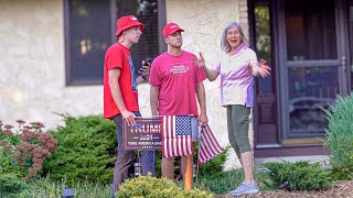 Replacing Kamala Harris Signs With Trump Signs [upl. by Larcher]