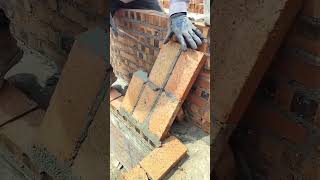 Bricklaying process for eaves slope [upl. by Wash]