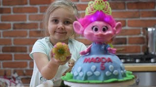 Tort Trole lalka Poppy  Trolls Poppy cake [upl. by Anaujd]