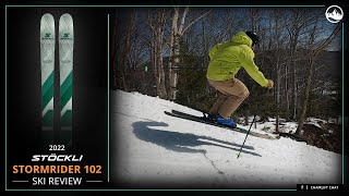 2022 Stockli Stormrider 102 Ski Review with SkiEssentialscom [upl. by Aihseuqram]