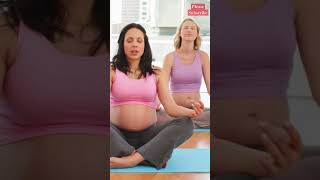 Pregnant women relaxing meditation and yoga exercises shortsfeed shorts relaxing motivation [upl. by Greenstein886]