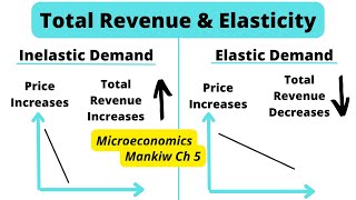 Relationship between total revenue and elasticity  Microeconomics Mankiw Ch 5 Part 3 [upl. by Homans742]