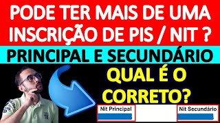 PODE TER MAIS DE UM PIS QUAL DIFERENÇA DE PRINCIPAL PARA SECUNDÁRIO ISSO INTERFERE NO ABONO [upl. by Whitver]