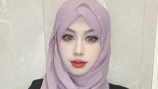 Shawl Wearing Style With Hijab 🧕 Hijab Tutorial 💖 Party Wear Hijab Style [upl. by Ralleigh]