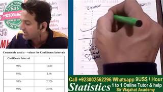 Confidence Interval in Urdu Confidence Interval in Hindi Confidence Interval Solved Example [upl. by Arihas159]