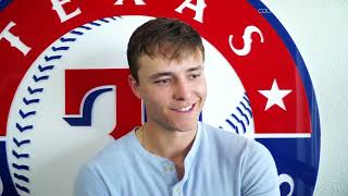 Texas Rangers pitching prospect Jack Leiter reacts to spring training debut [upl. by Vallo]