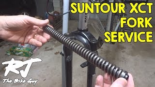 Suntour XCT Fork Service  DisassembleCleanLubeReassemble [upl. by Clerc470]