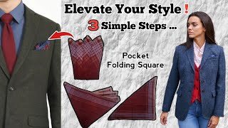 how to fold a pocket square  pocket square fold style  pocket square ideas [upl. by Germaun]