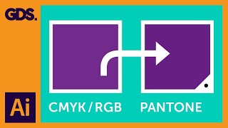 CMYK  RGB to Pantone  Converting colours in Adobe Illustrator [upl. by Siocnarf]