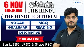 6 November 2024  The Hindu Analysis  The Hindu Editorial  Editorial by Vishal sir  Bank  SSC [upl. by Desdamonna]