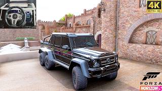 G63 AMG Mercedes 6x6  OFFROAD  Forza Horizon 5  Steering Wheel Gameplay [upl. by Gnet]