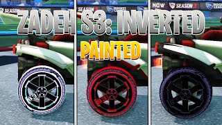 All Painted ZADEH S3 INVERTED WHEELS On Rocket League SEASON 3 [upl. by Jacinda]