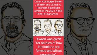 Economics Nobel prize 2024 winners  nobelprize [upl. by Taggart]