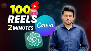 Create 100 Videos in 2 Minutes  Canva amp ChatGPT Bulk Creation Tutorial in UrduHindi [upl. by Noyrb]