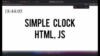 Smple clock HTML JS  Oddiy Soat HTML JS  TOHIRJONOV [upl. by Yarrum]