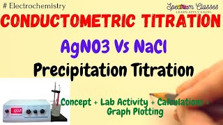 Conductometric titration of NaCl vs AgNO3  conductometric titration  Electrochemistry [upl. by Hairu]