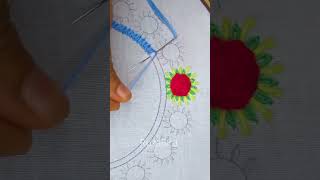 🔥👌Too much pretty neck hand embroidery stitch tutorial🥰 shorts trending viral embroidery art [upl. by Yalhsa]