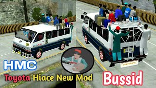 Toyota Hiace Pakistani Mod With PassengersBussid Mod Creator HMC [upl. by Anerahs]